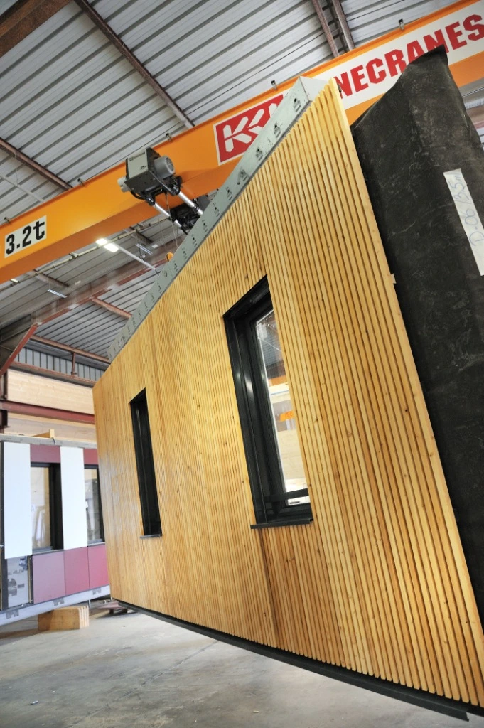 Mur préfabriqué en atelier