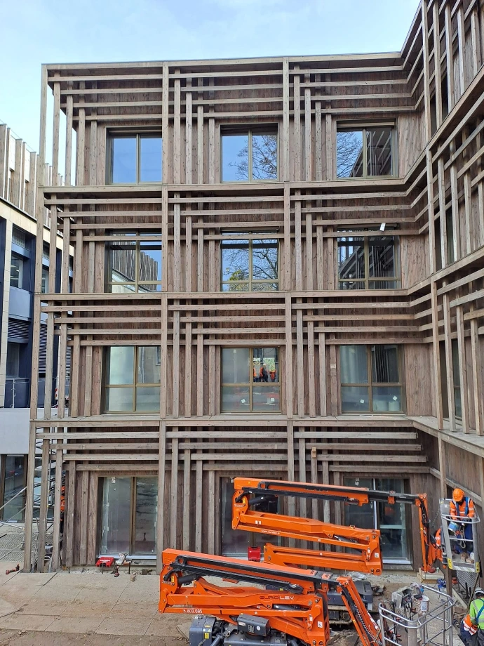 Façade extérieur bois IX Campus