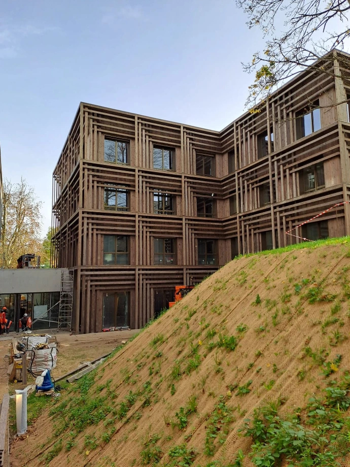 Façade extérieur bois IX Campus